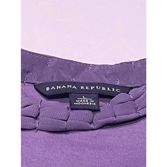 Banana Republic Womens Summer Casual Tank Top Sleeveless Plum Purple Size Large - Picture 4 of 4